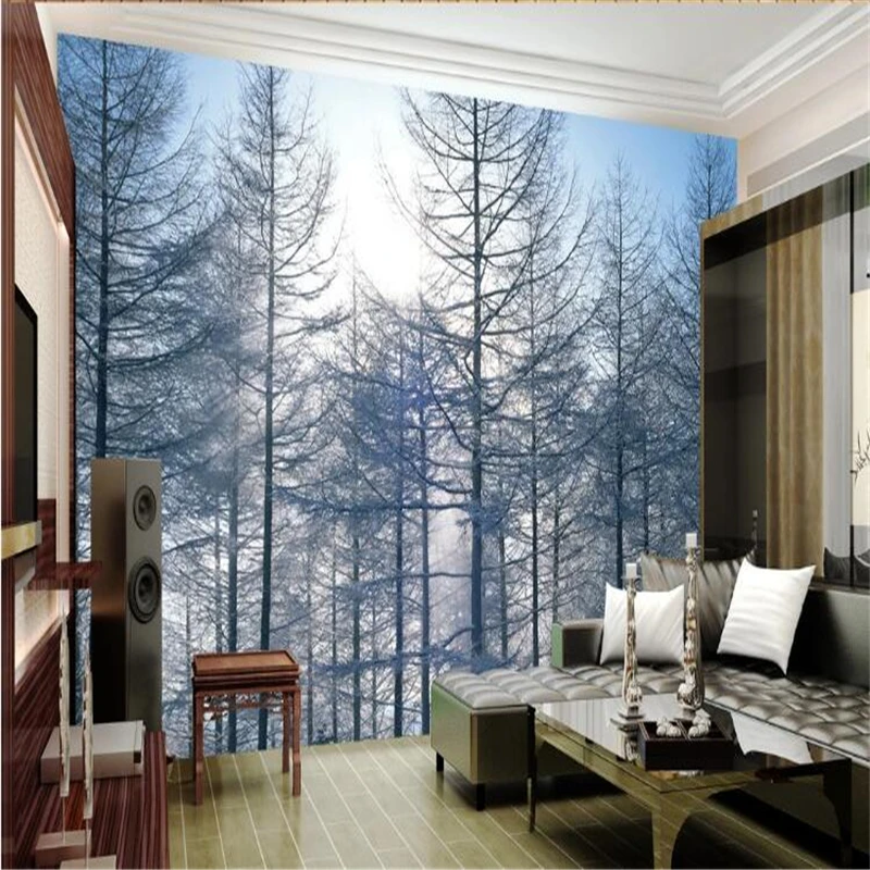 

wellyu papel de parede Custom wallpaper Pine forest 3D landscape background wall painting carta da parati photo wallpaper