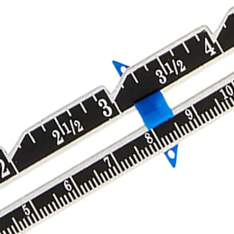 2PCS Sewing Seam Ruler Measuring Gauge Patchwork Quilting Tailor Ruler Sizer Helper 5-in-1 Sliding Gauge Sewing Tools YJ358