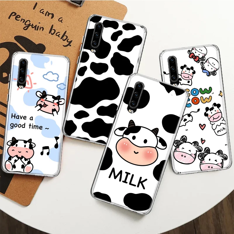 Dairy Cattle Cow Speckle Cute Silicon Call Phone Case For Huawei P30 P20 P40 P50 P10 Mate 20 30 40 10 Lite Pro Casing Customized