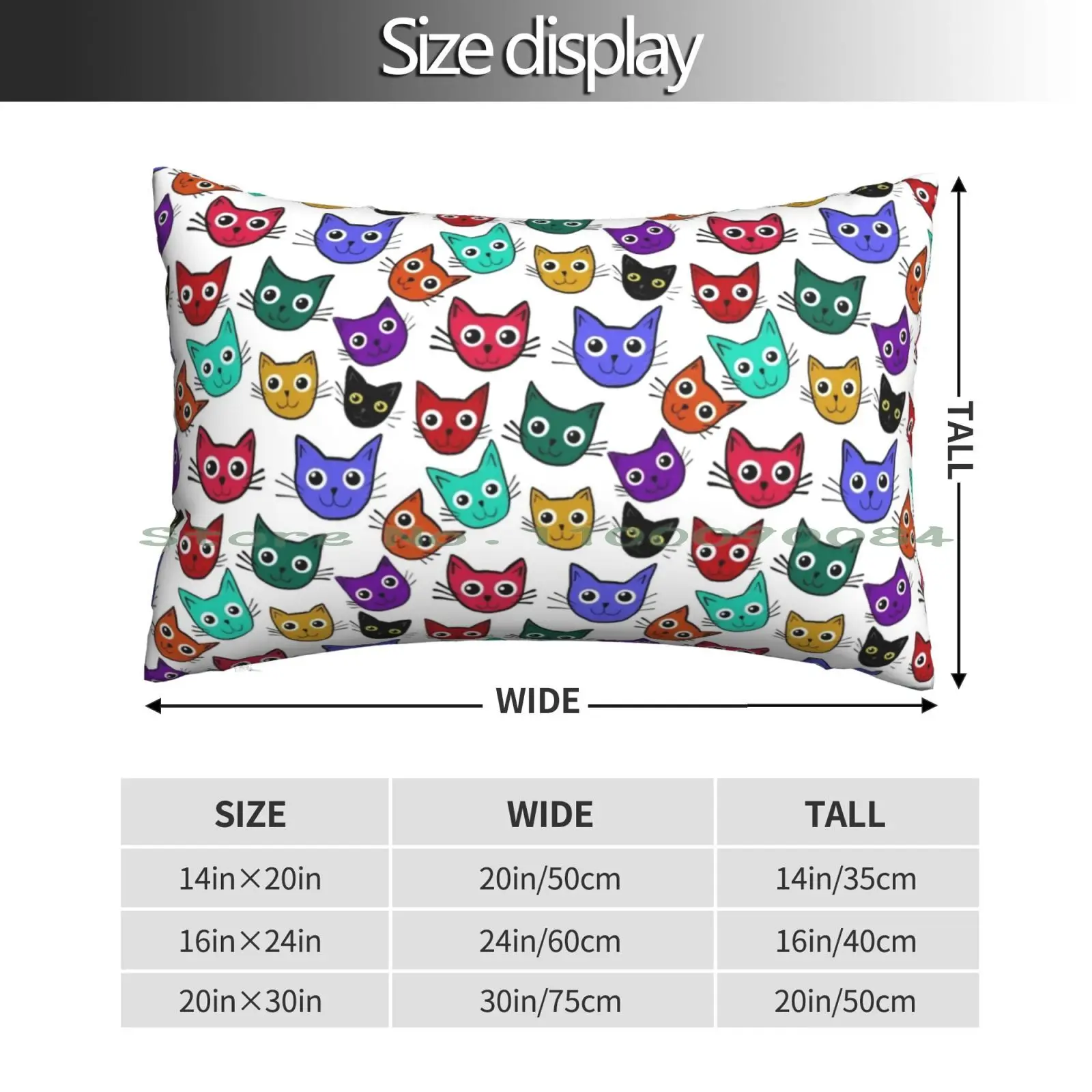 Kitty Cat Doodles Pillow Case 20x30 50*75 Sofa Bedroom 2jz Gte Powered Engine Gr Gazoo Racing Corolla Gr Iv V Hilux Yaris Gr