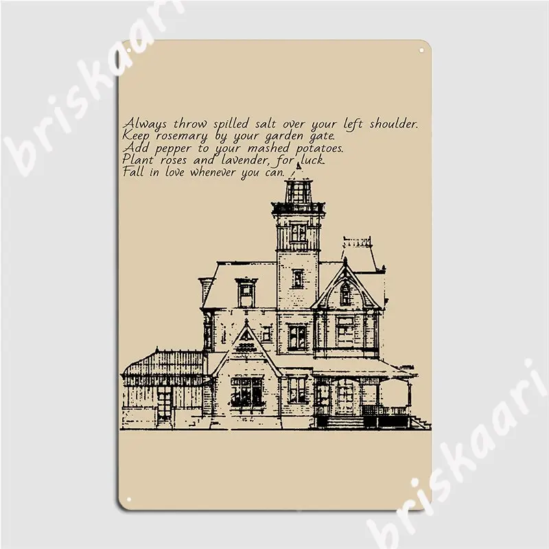 Практичный Волшебный дом правила, металлическая табличка, украшение стены, паба, клуба, бара, жестяные пластинки Sign, постер