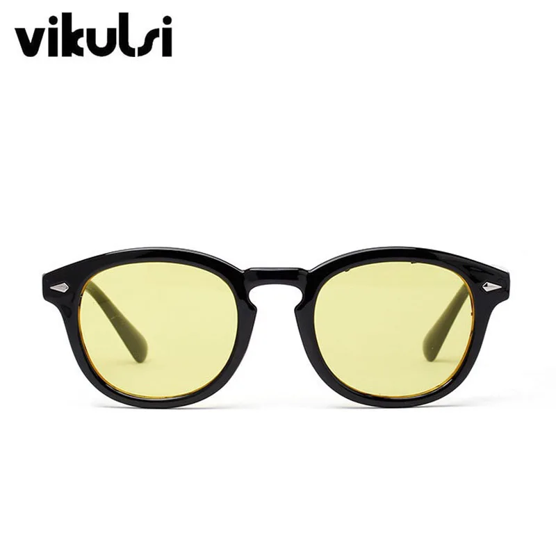 Johnny Depp Smalll Round Sun Glasses Brand Designer Rayeds Sun Glasses Female Outdoor Tony Stark Men Sun Glasses Oculos de sol