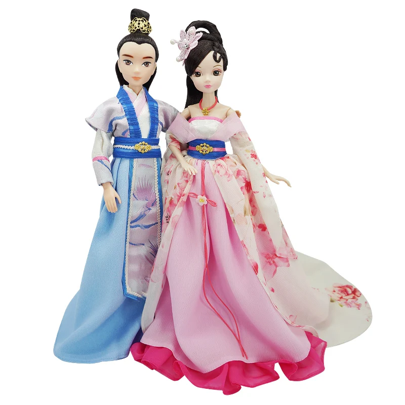 Free Shipping Humanoid Doll Men and Women in Ancient Costume Myth Chinese National Handicraft Toy Couple Love Wedding Gift