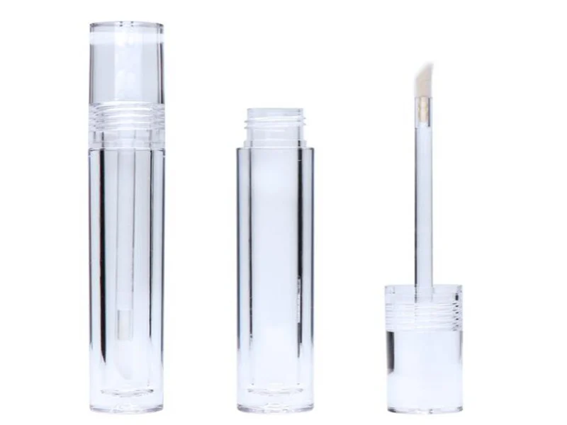 100pcs Empty 7.8ML Lipgloss Tubes Round Transparent Lip Gloss Tubes With Wand Empty Lip Gloss Tubes Clear