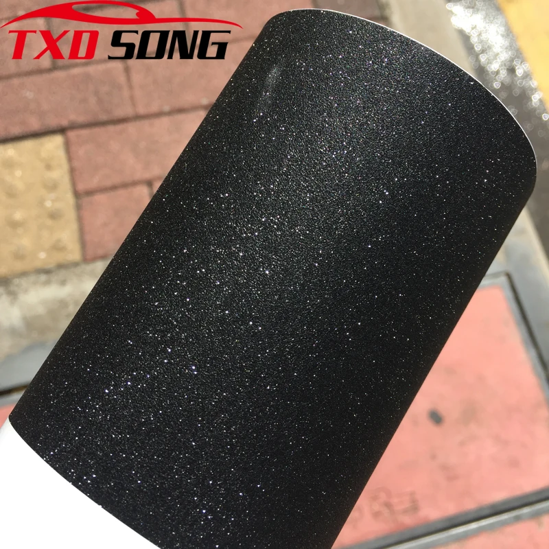 

50CM*1M/2M/3M/4M/5M Black Glitter Diamond Vinyl Films Wrap For Car Body Car Sticker Auto furniture decoration motorcycle decal