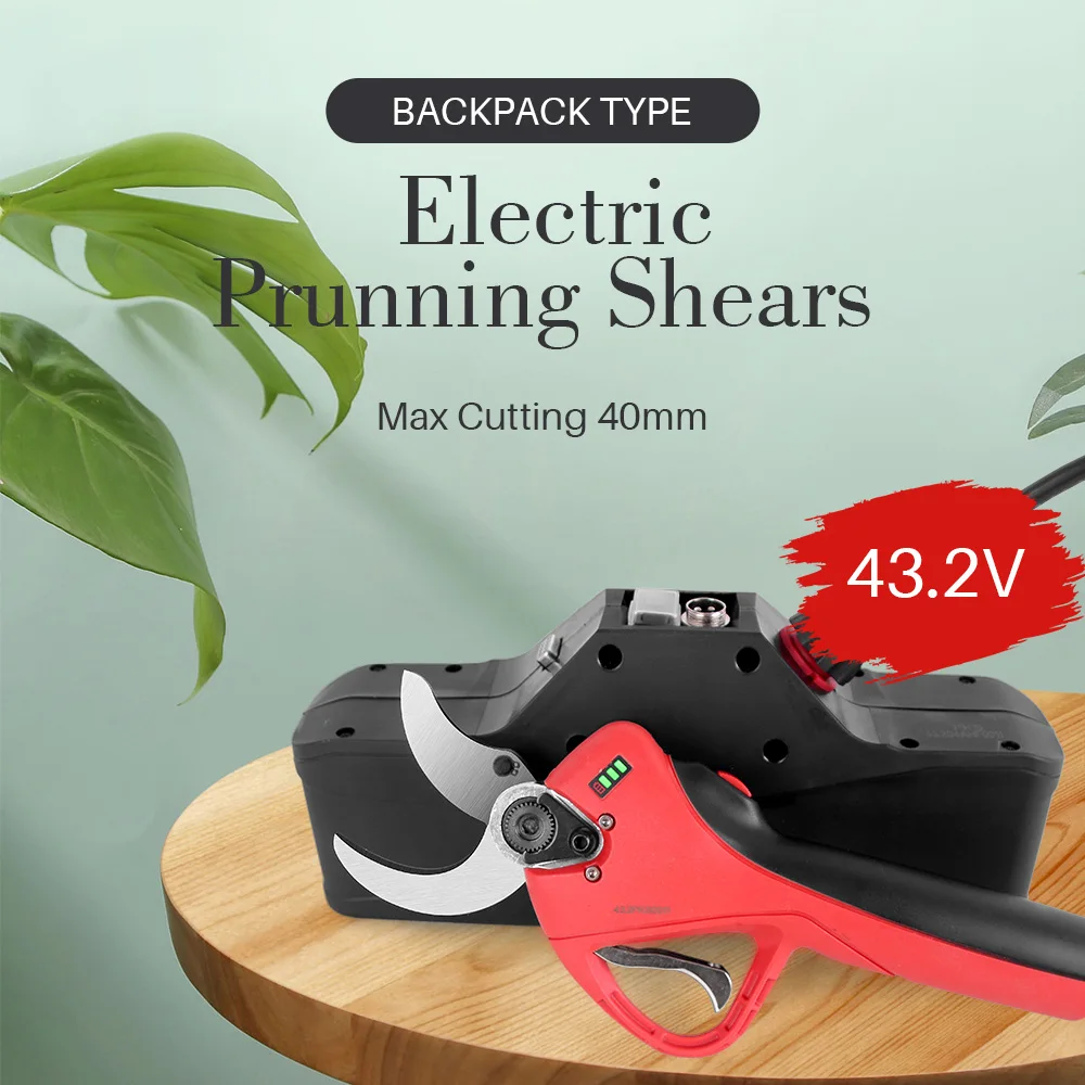 SWANSOFT battery pruner Cut-proof finger scissors 43.2V electric pruning shears fruit tree Output voltage