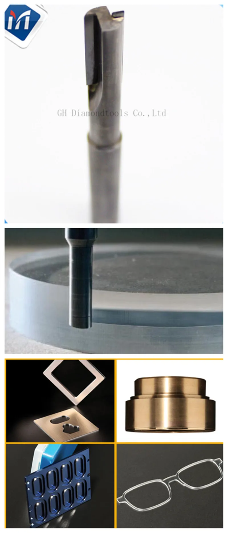 Diamant-Geradkantenfräser Graphit-PCD-Schaftfräser CNC-Fräser Polier-Drehwerkzeuge für Holz Siliziumkarbid 1 Stück – Detail 4