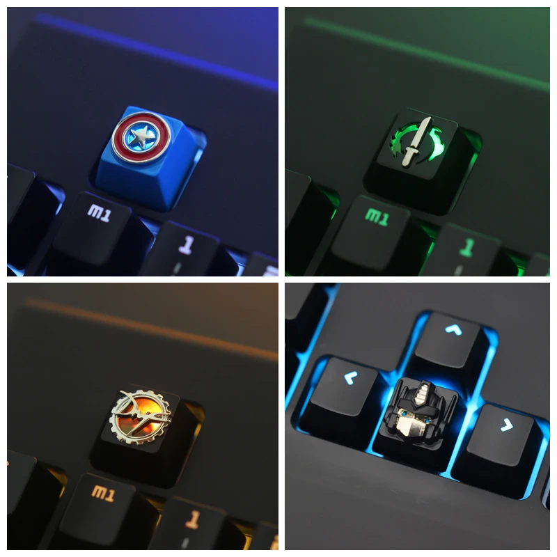 Keycap 1 pcs Games and anime Zinc-aluminum key cap mechanical keyboard keycaps for mechanical keyboard R4 height