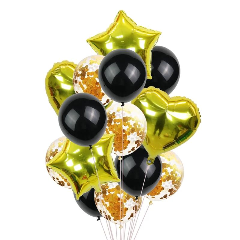 14Pcs Multi Confetti Balloon Happy Birthday Party Balloons Rose Gold Helium Ballons Boy Girl Baby Shower Party Supplies image 4