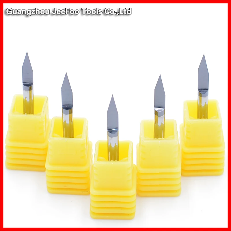 

3.175/4/6mm V Shape Flat Bottom Carbide PCB Engraving Bits 3.175mm CNC Router Bit 10/15/20/30Degree Milling Cutter Tools A Serie