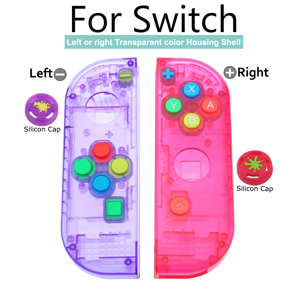 

Left Right Housing Shell DIY Transparent Red Blue Replace Case Customized Cover for NS Nintend for Switch Controller for Joy-Con