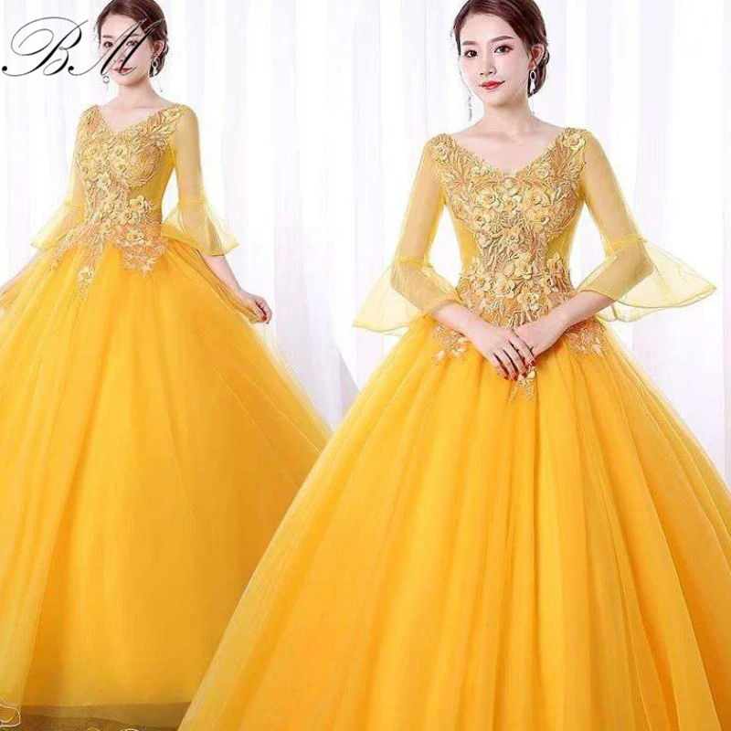 2021 Stock V Neck Ball Gown Quinceanera Dresses Burgundy Tulle Long Sweet 16 Gown Pageant For Women Vestidos De 15 Anos