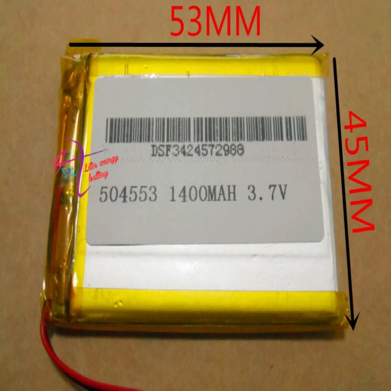 

best battery brand 504553 3.7V 1400mAh 504555 lithium polymer battery MP3 4 5 navigation instruments and other common battery