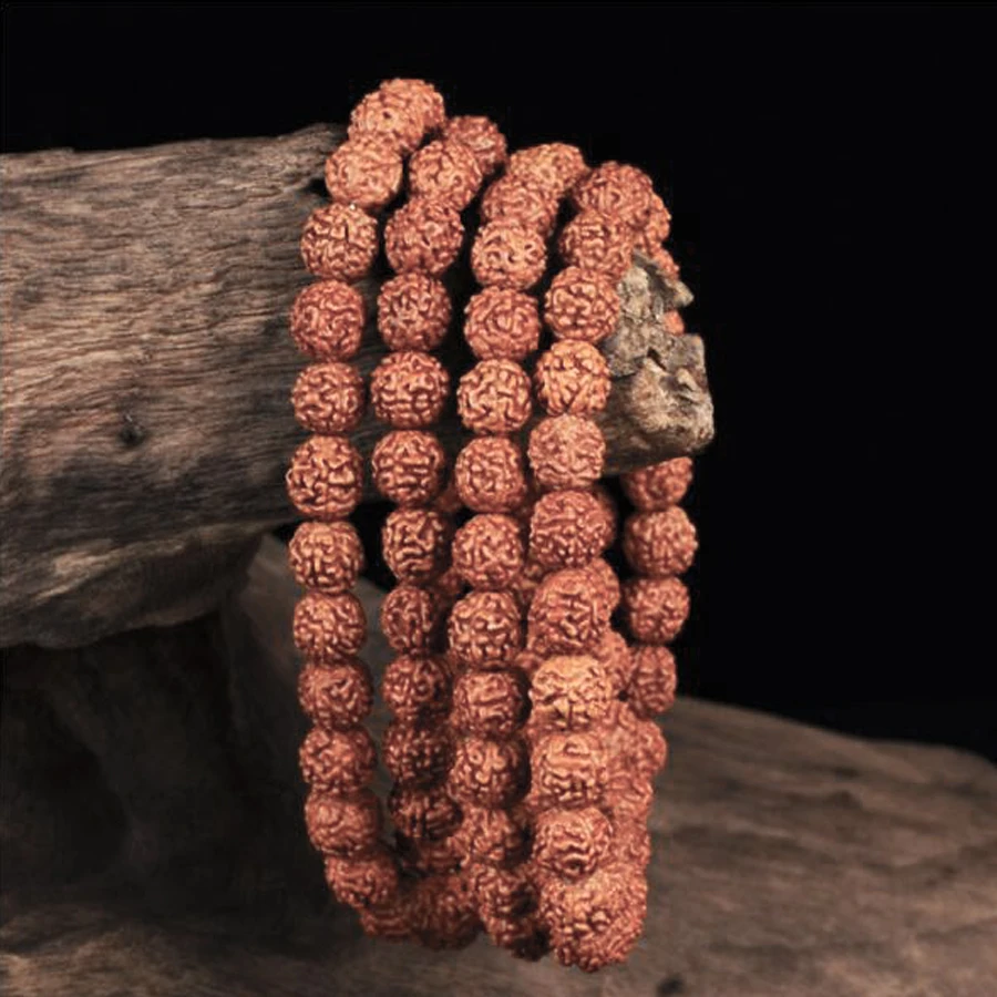 Vajra Bodhi Rudraksha Beads Meditation Mala Bead Jewelry Making Prayer Chakras 108Pcs Bodhi Tibetan Buddhism Bracelet Buddhist