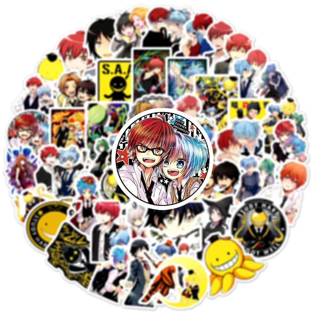 10/30/50pcs  Japanese Anime Assassination Classroom Graffiti Classic Stickers  Water Removable Trolley Boxdecal Home Decor