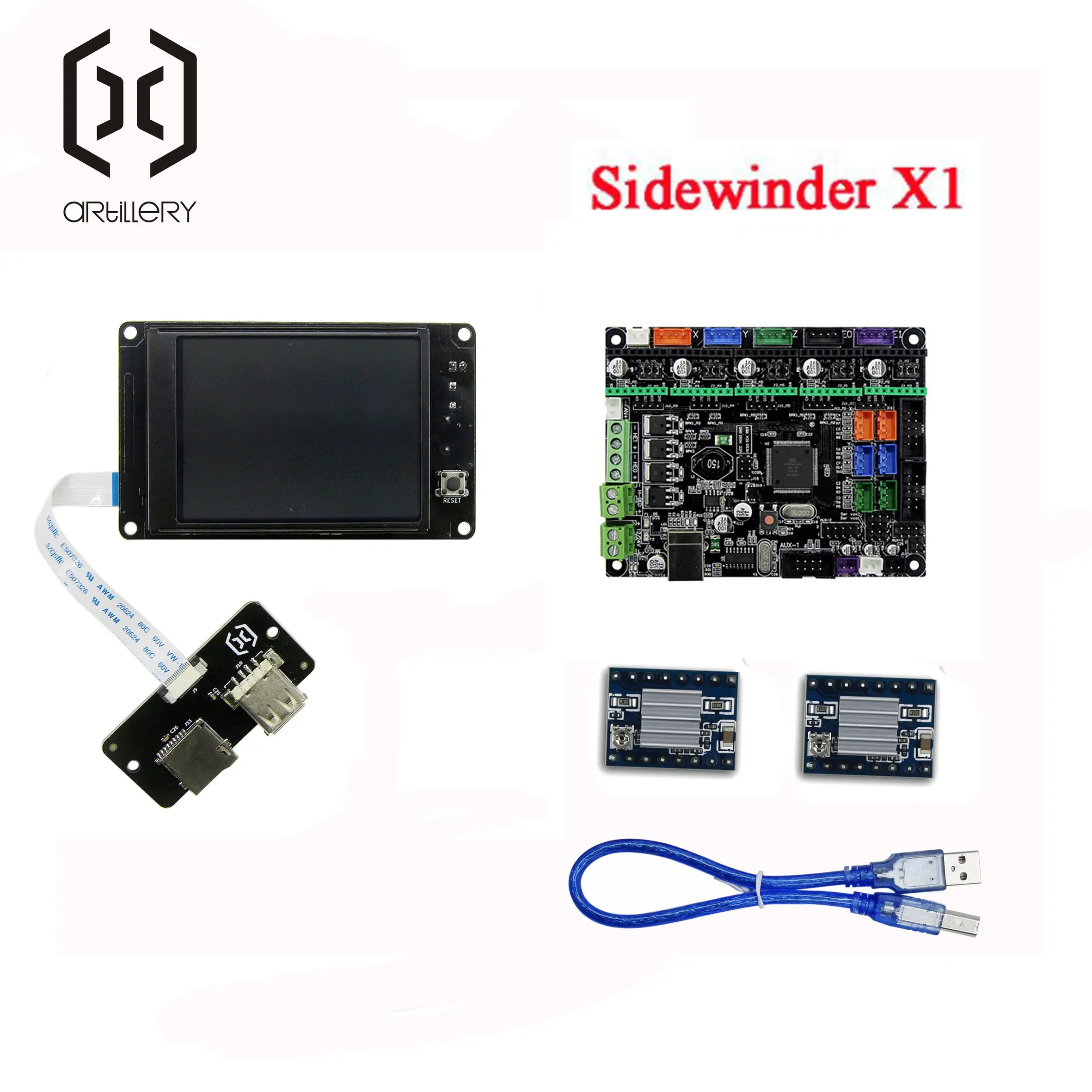 Artillery 3D Printer Sidewinder X1 and Genius Motherboard LCD Driver Kit