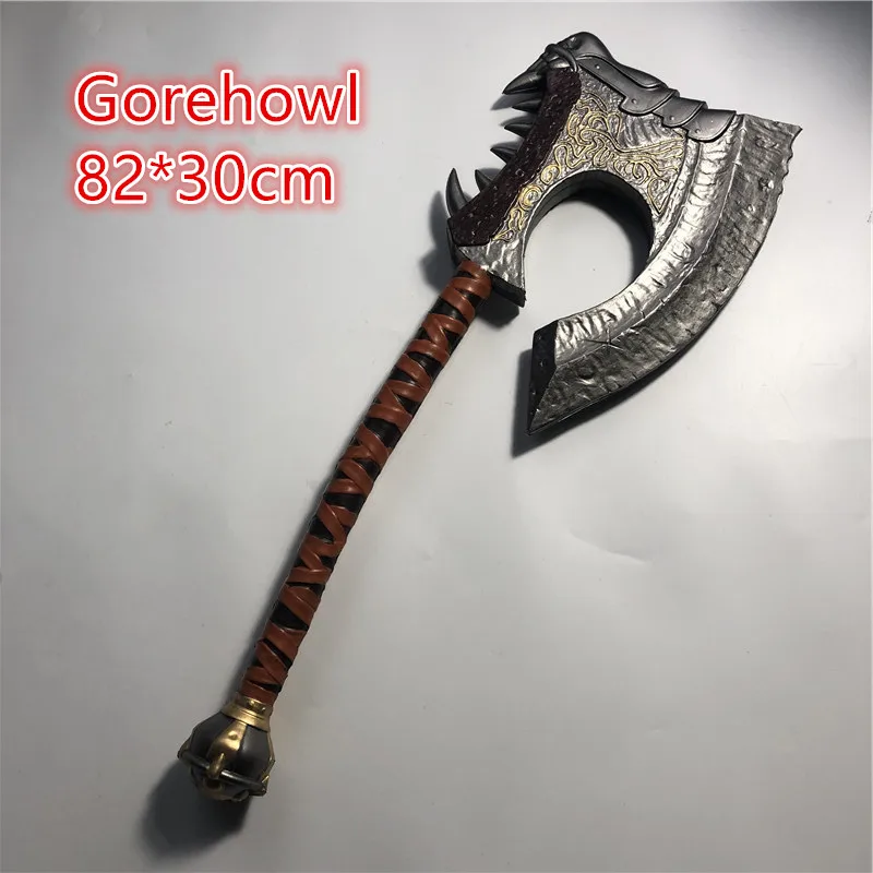 

1:1 Anime Cosplay WOW Battle Axe Gorehowl Game Movie Halloween Cosplay Thrall axe PU Weapons Role Playing Model Toy Prop 82cm