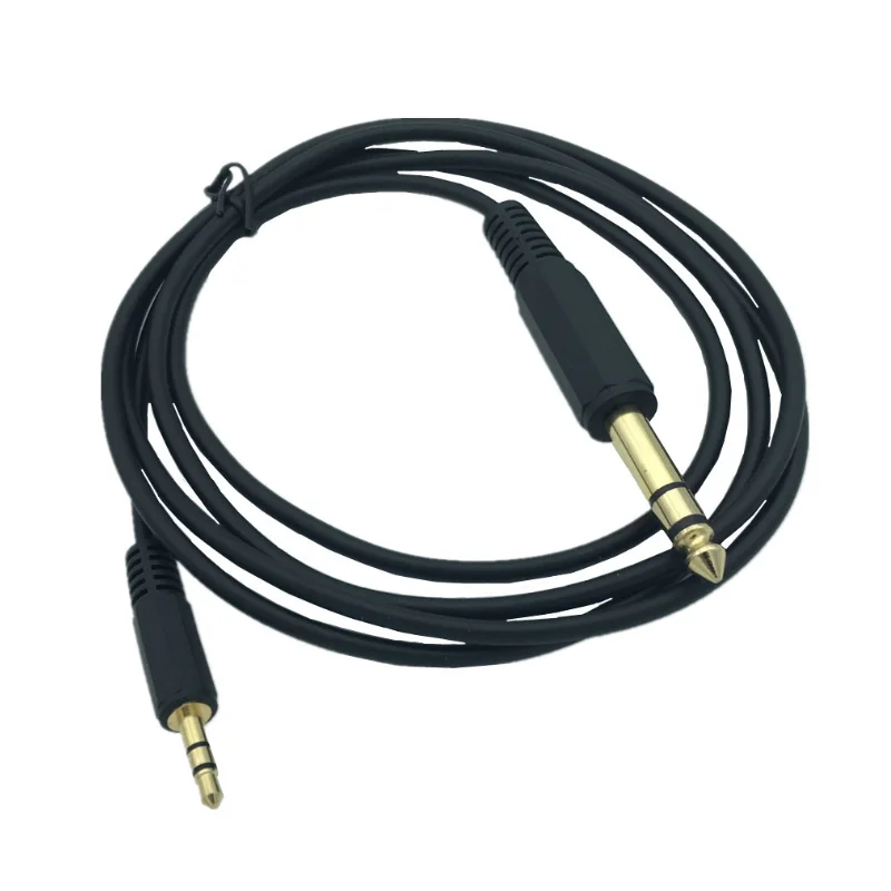 Male to Male 3.5 mm to 6.35 mm Adapter Aux Cable for Mixer Amplifier Gold Plated 3.5 Jack to 6.5mm Jack Aux Cabo 6ft 1.8m 5ft