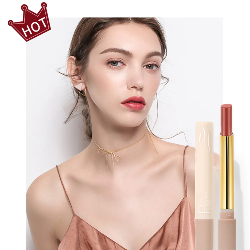 Pudaier New Velvet Matte Lipstick 16 Color Smoke Tube Lip Stick Soft Moisturizer Not Dry Long Lasting Sexy Red Brown Lips Makeup