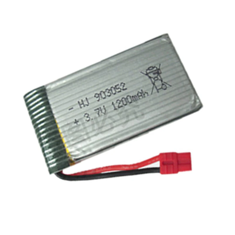 Bateria de lipo para drone syma x5hc x5hw rc, peças de reposição para quadricóptero com controle remoto, acessórios para câmera, 3.7v e 1200mah