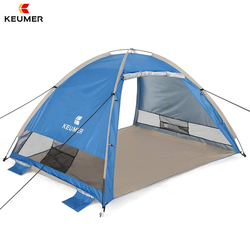 Automatic Open Tent for 3-4 Persons, Camping Tent, Outdoor Camp Shelter, Anti UV Sunshade, Hiking, Fishing, Picnic Beach Pad