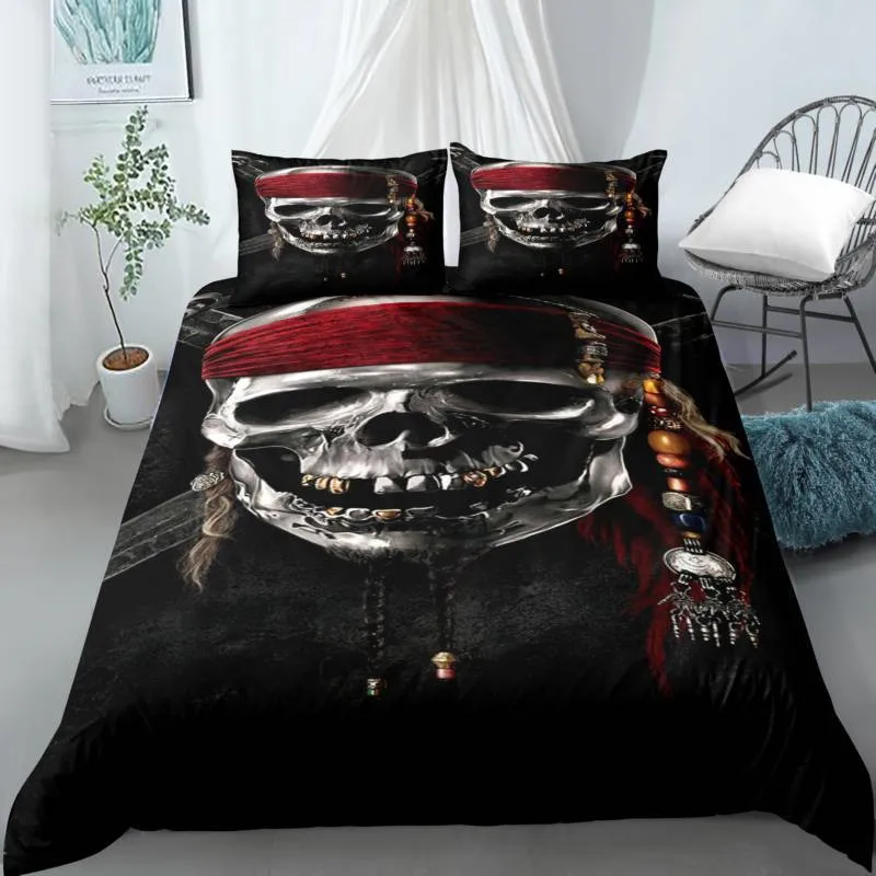 

3D Skeleton Bedding Set Queen King Size Skull Pattern Duvet Cover Set With Pillowcase Comforter Cover Bedclothes Home Decor