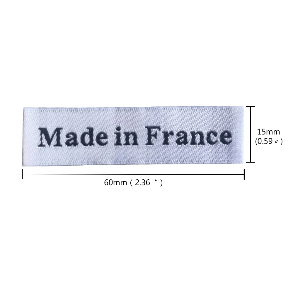 Origin Woven Labels Made In France For Clothing Bags Shoes Hand Made Fabric Labels For Sewing Tags Free Shipping