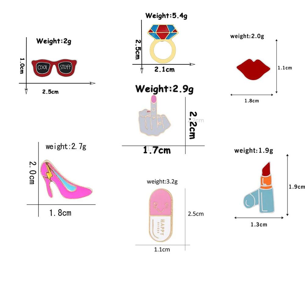 دبابيس من المينا ذات الطابع الشخصي للأحذية ذات الكعب العالي ، ودبابيس على شكل حبة ، وقميص جينز رائع ، ودبابيس طية صدر السترة ، والحقائب ، والديكور والمجوهرات ، والهدايا