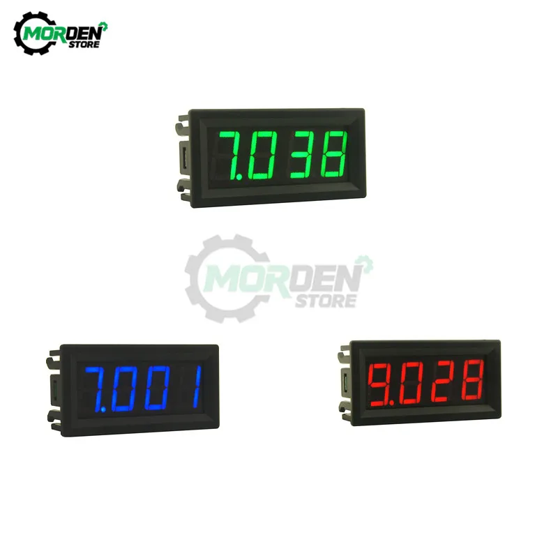 DC 0-100V 0-10A 0.56 Inch Mini 4 Bit Digital Voltmeter Ammeter LED Display Panel Voltage Current Detector Tester Meter Dropship