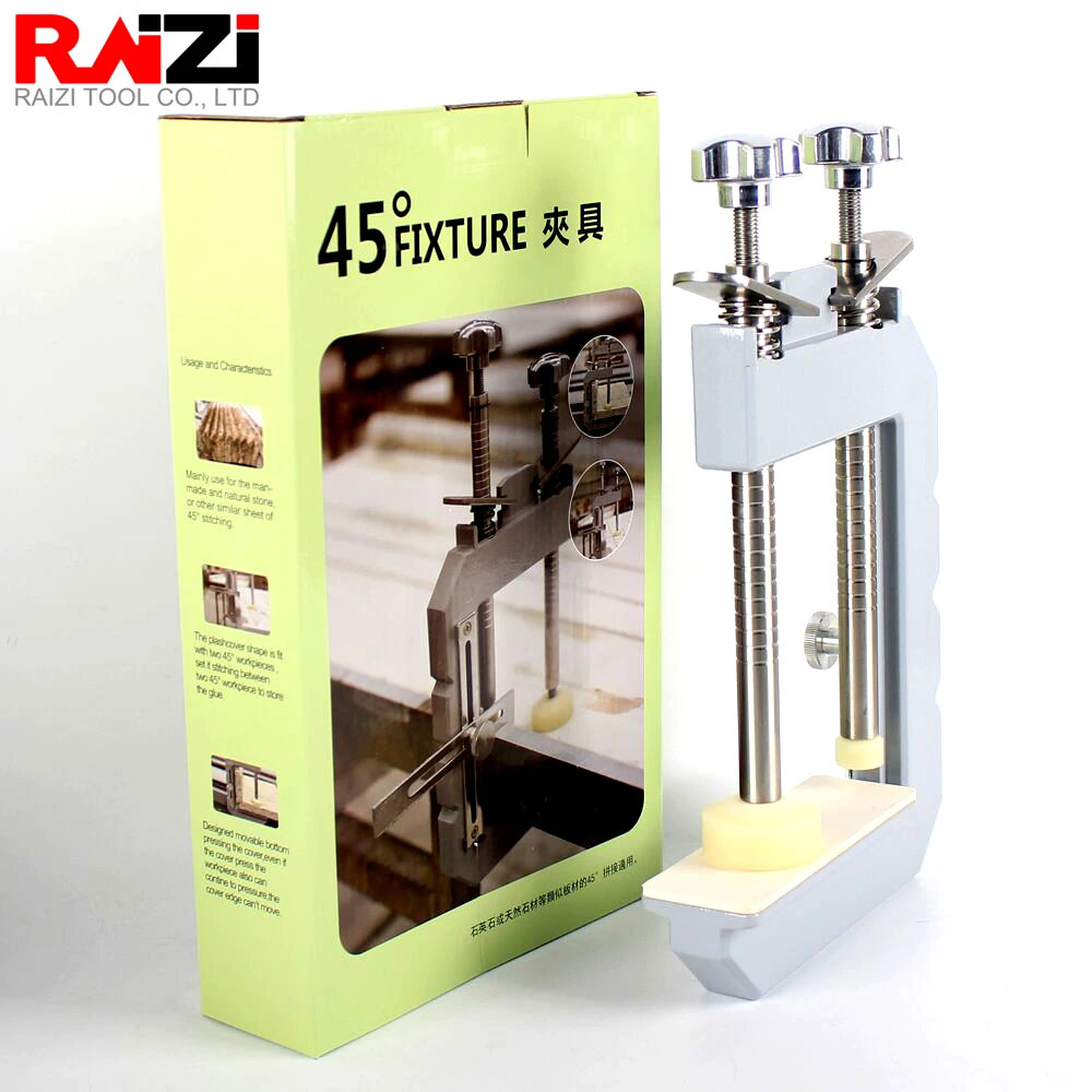 Morsetto per mitra in pietra Raizi 2 pcs per piano di lavoro in pietra per lastre di marmo di granito 45 gradi Stiching Bench Top strumenti di installazione