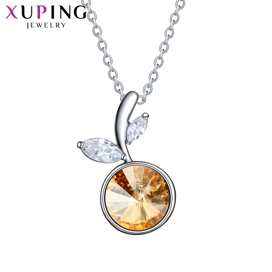 Xuping  Jewelry Elegant Shinning Crystals Necklace for Women Party Gift 40322