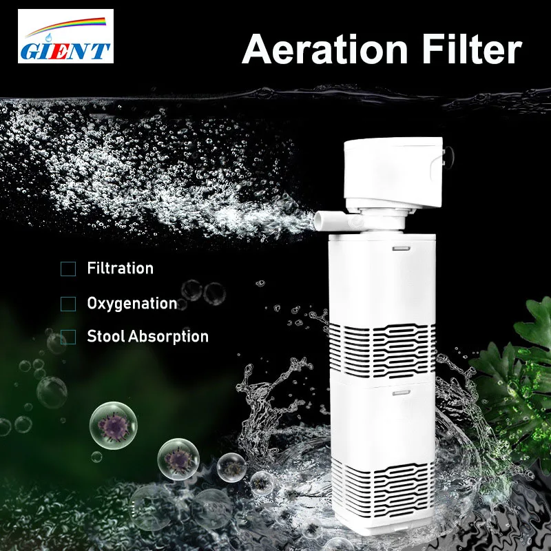 

Silent Aquarium Filter Pump 3 in 1 Fish Tank Submersible Air Oxygen Internal Pump