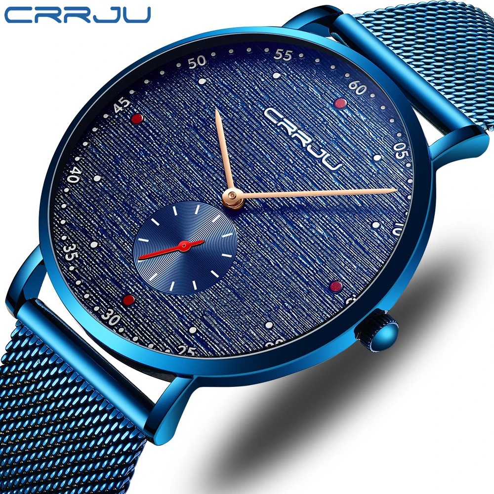 

Reloj hombre CRRJU Mens Watches Top Brand Luxury Watch Men Sport Waterproof Quartz Wristwatch Ultra Thin Clock relogio masculino