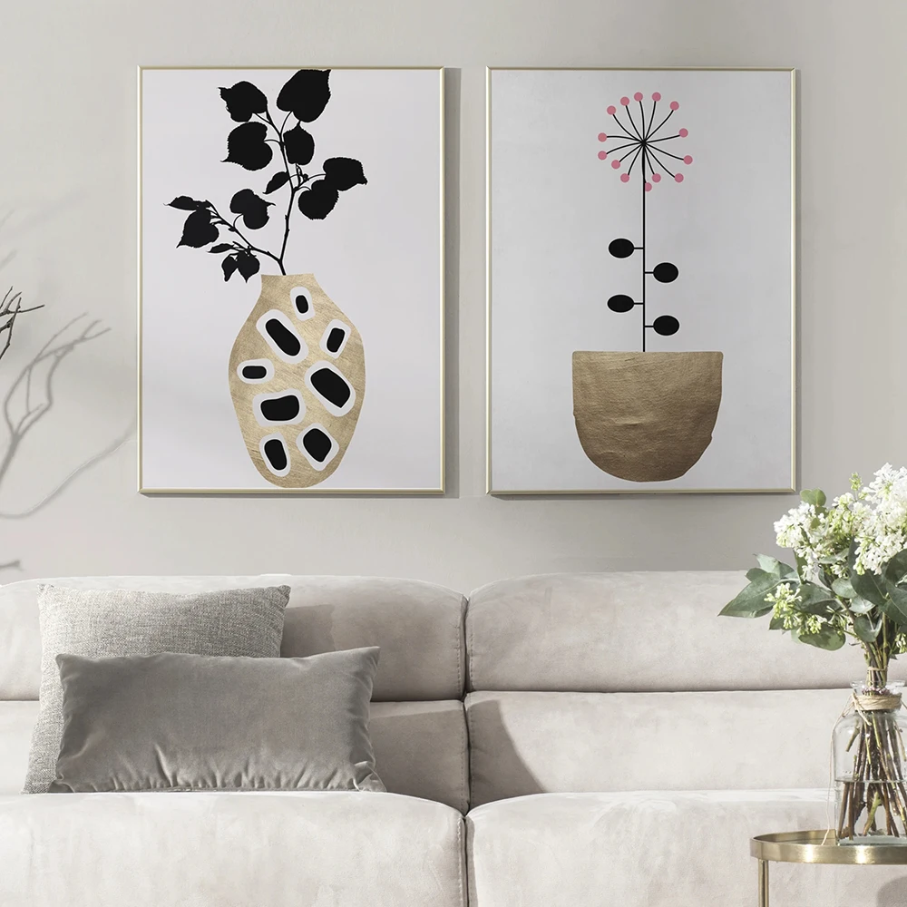 

Abstract YWDECOR Modern Flower in a Vase Orchid Canvas Painting Print on Canvas Wall Art Picture Poster Living Room Home Decor