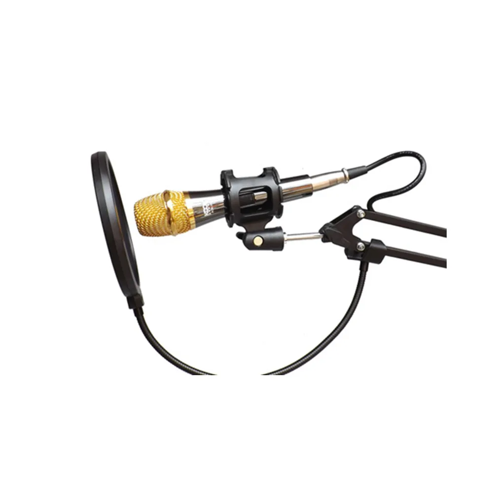 Đen 2 Lớp Phòng Thu Micro Kính Chắn Gió Pop Lọc Cho Nói Tiếng Đầu Ghi Pop Lọc Cho Phát Sóng Trực Tuyến