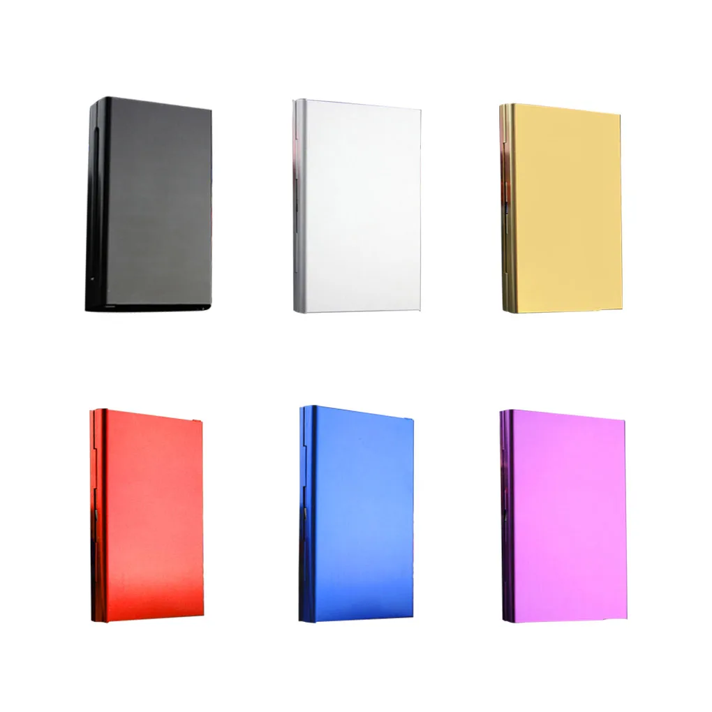 Cigarette Case Holder Aluminum Alloy Hard Flip Open Extra Slim Cigarette Storage Container Box