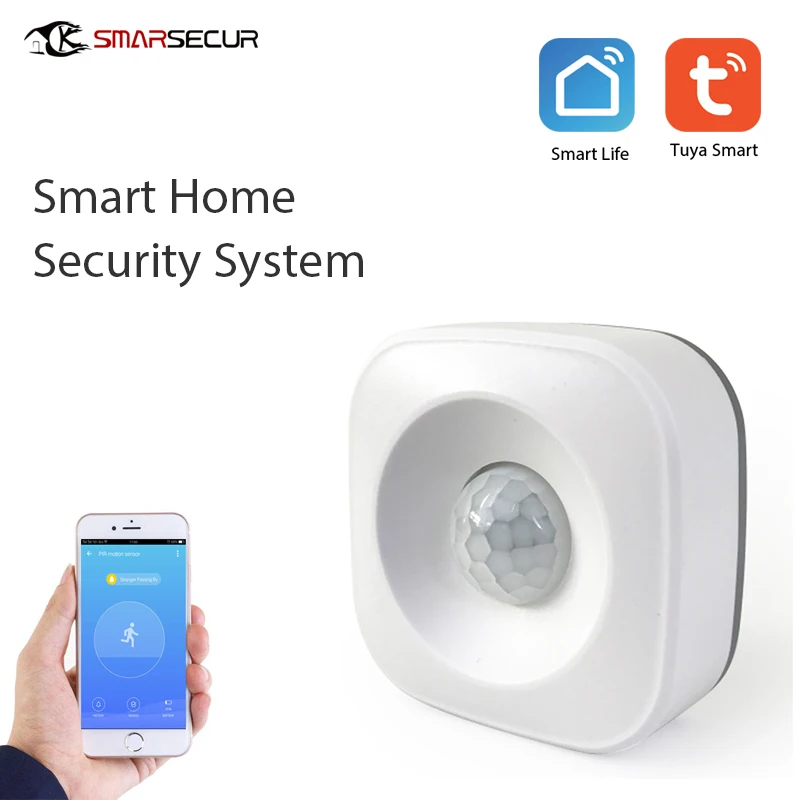Motion PIR Sensor Detector 120° Angle WIFI Movement Sensor Tuya Smart Life APP Wireless Mobile Remote Alarm Push Security System