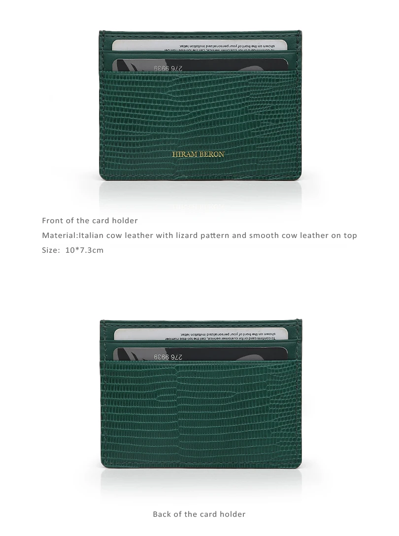 KOSTENLOSES Monogramm Premium Luxus Kartenetui Echtes Lederetui Kartenhalter für Männer Dropship – Detail 6