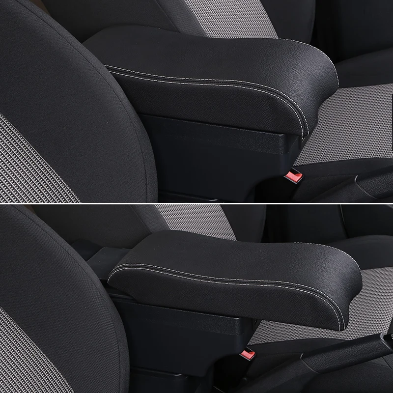 For SEAT Ibiza armrest box  For SEAT Ibiza car armrest box Internal modification USB charging Ashtray Car Accessories