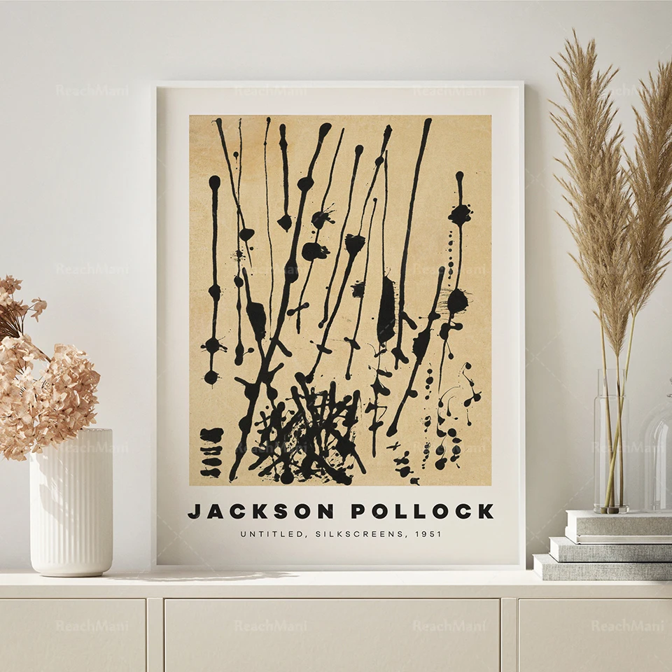 Jackson Pollock posters-Jackson Pollock paintings, Pollock posters, exhibition posters, abstract printing, Pollock art printing