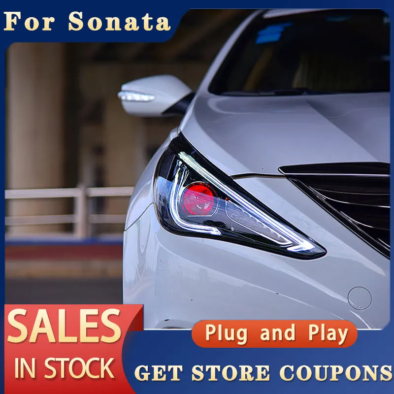 

For Hyundai Sonata LED Head light 2011-2016 daytime running lights turn signals LED DRL Hid Bi Xenon Auto Accessories