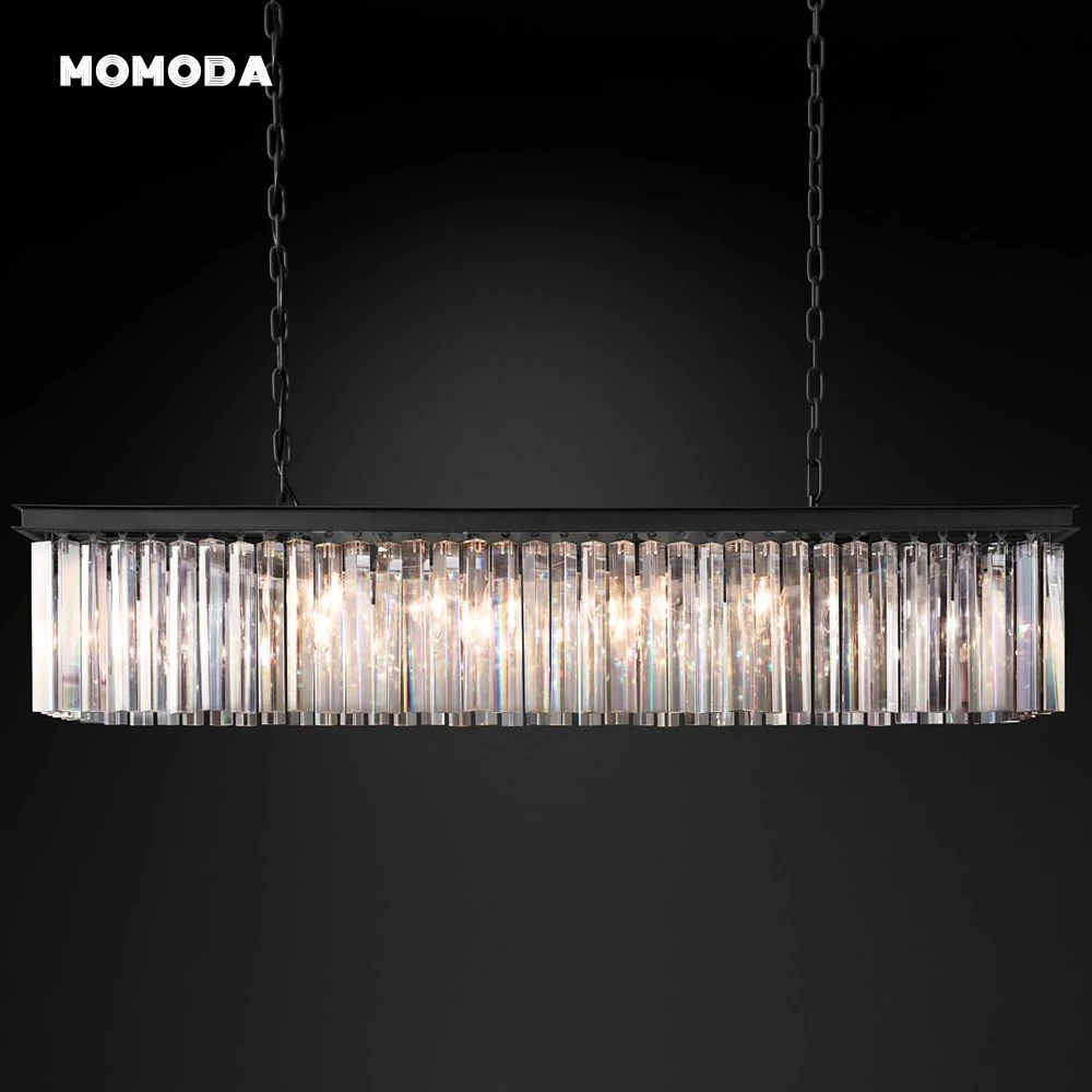 

Современные светодиодные люстры, освещение, кристалл, ретро, прямоугольник, хрустальный подвесной светильник, декоративные светильники, светильник