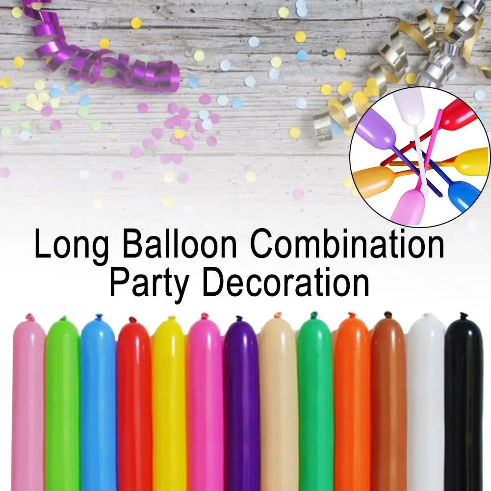 100pcs Long Magic Balloon Weaving Balloon DIY Birthday Party Decoration Balloon Color Wedding Ceremony Decorations