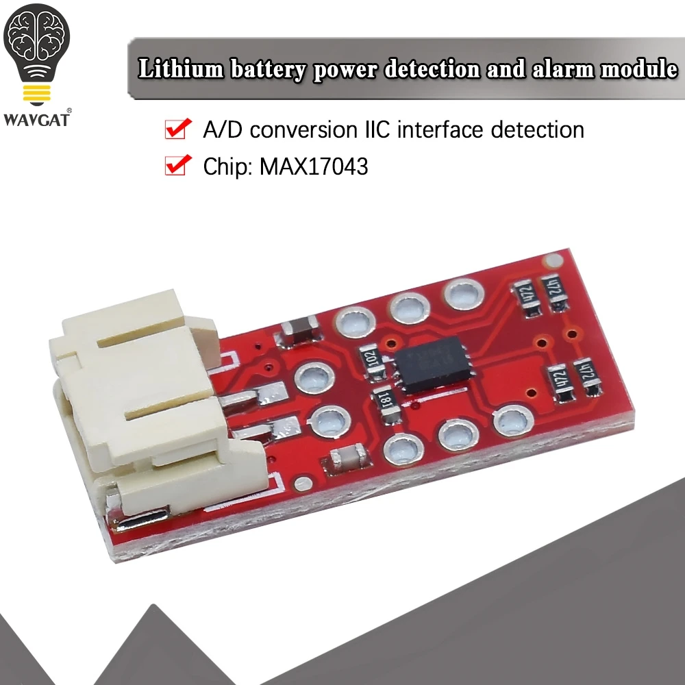 LiPo Fuel Gauge Lithium Battery Detection Board Module A/D Conversion IIC I2C Interface MAX17043 Diy Electronic