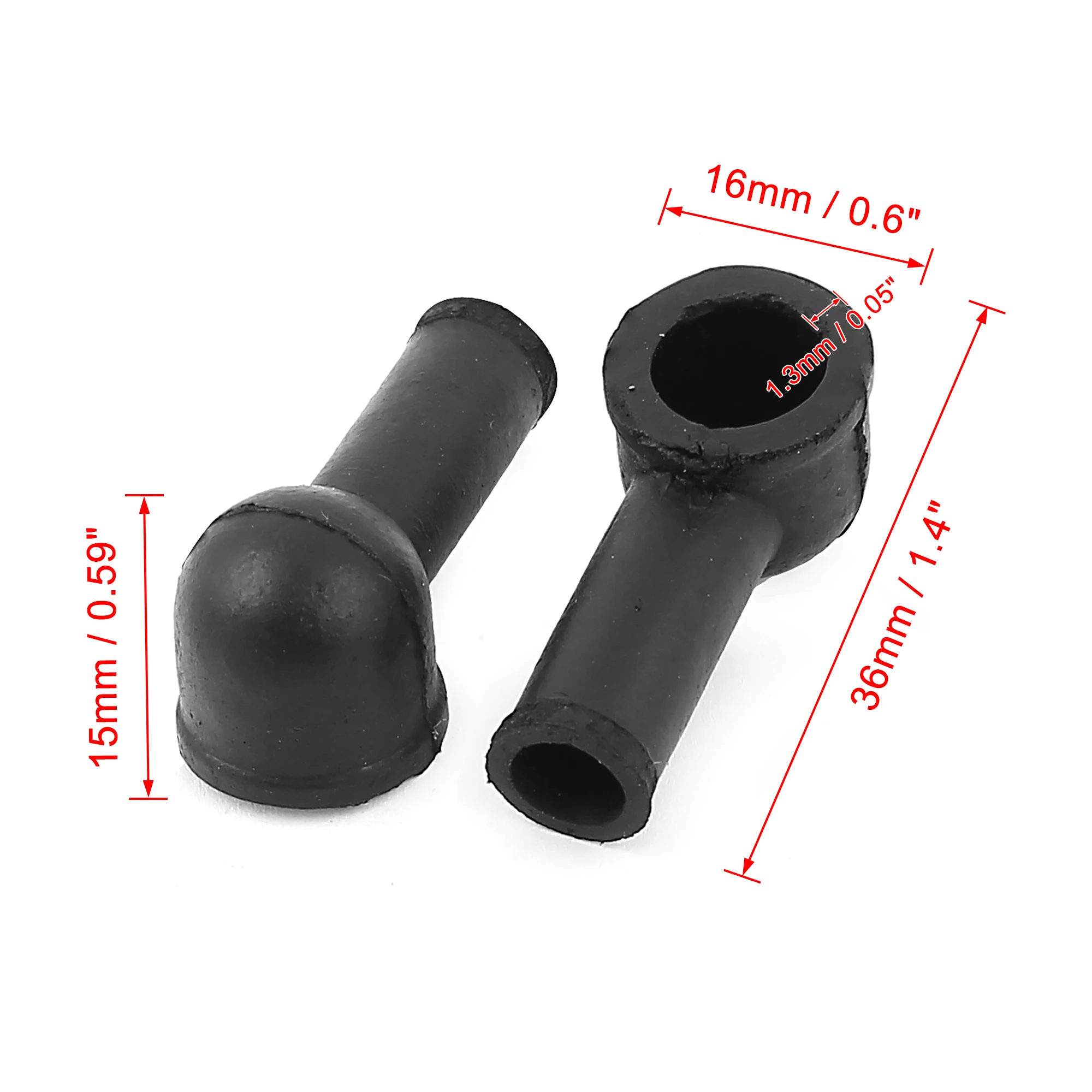 uxcell Battery Terminal Boots Angled Terminal Insulating Protector Covers Boot Sleeve Tool 12mmx8mm 13mmx7mm 14mmx10mm