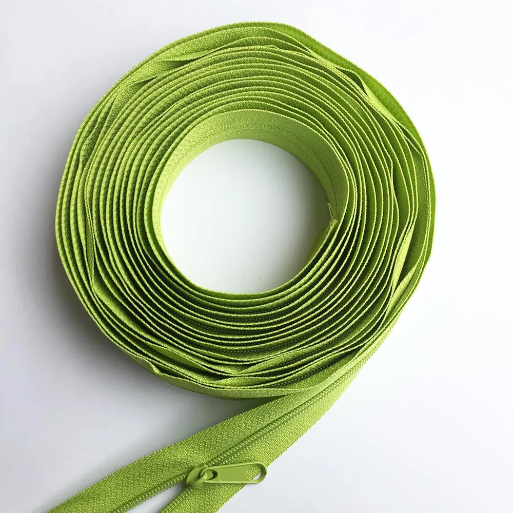 5# Long Nylon Coil Zippers 3/6/12Meters In Rolls with 6/12/24 Pieces Zipper Sliders For Tailor DIY Sewing Quilt Cover Bag Zipper