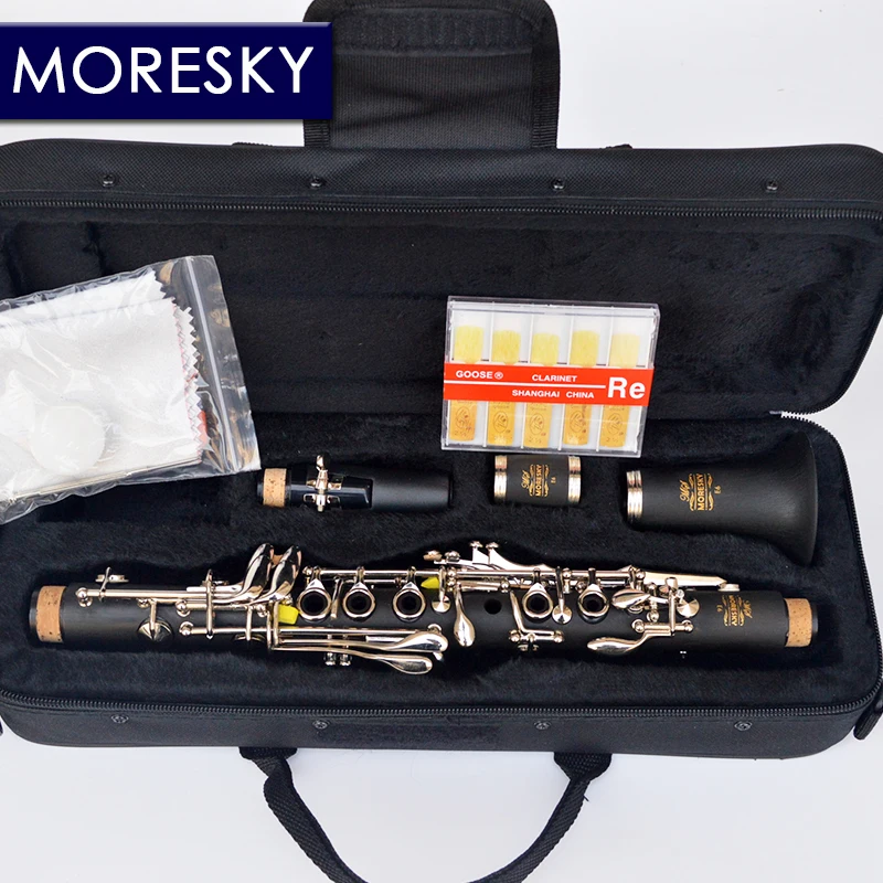 MORESKY Clarinet Eb tone soprano clarinet Hard Rubber Body Material eb E6