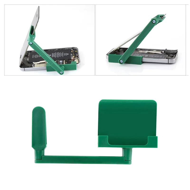 Supporto per dispositivo regolabile in plastica per telefono 2 pezzi per iPhone Samsung Huawei riparazione schermo LCD telefono cellulare smontare strumento di riparazione
