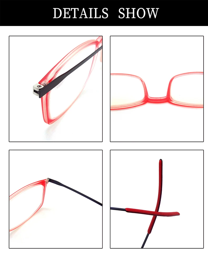 Sighttoo Ultradünne Lesebrille, tragbare Brille, TR90 für Männer mit Schlüsselanhänger-Etui, Metallrahmen, Presbyopie-Brille für Frauen – Detail 3