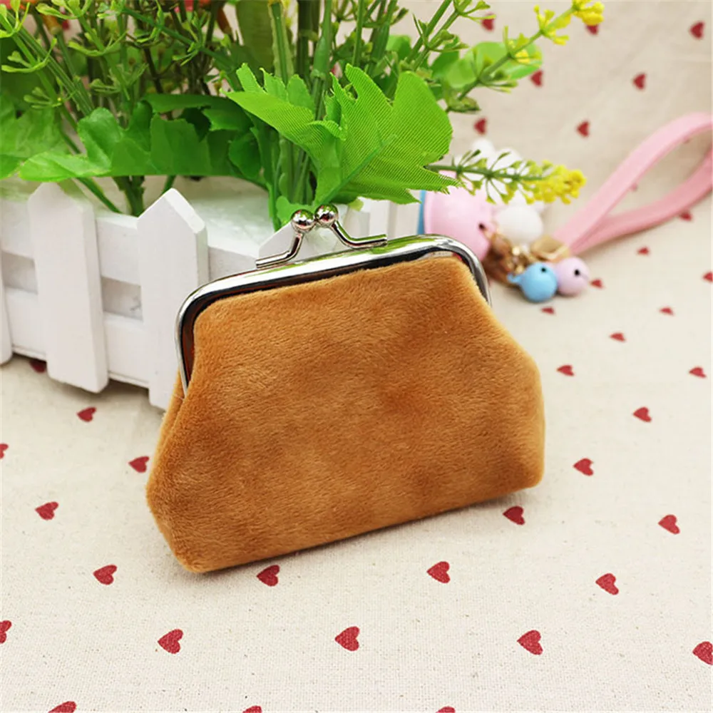 Tas uang dompet koin wanita dompet kecil warna permen dompet Clutch koin tas lipstik tas penyimpanan dompet Mini wanita